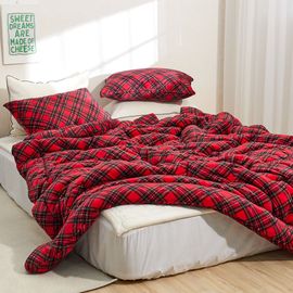 Guy Laroche Check Mink Microfiber Comforter 3mm Soft Short-Pile Warm Winter Bedding Set for All Seasons Guy Laroche Check Mink Microfiber Comforter 3mm Soft Short-Pile Warm Winter Bedding Set for All Seasons